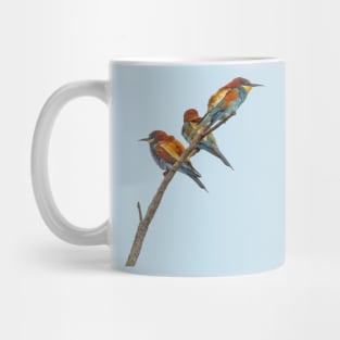 Three Beautifully Colored European Bee-Eaters Mug